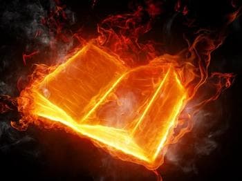 burning bible